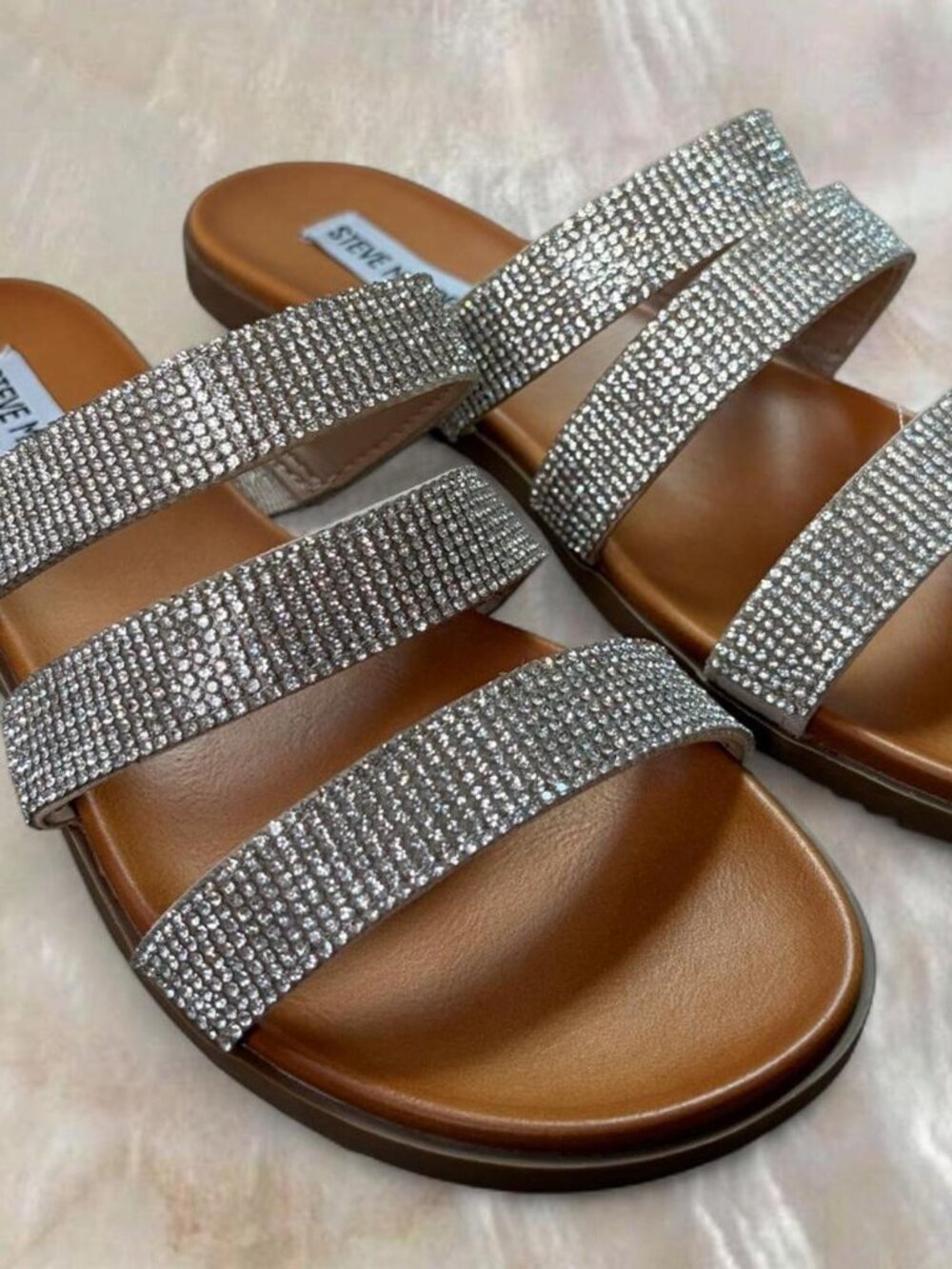 Steven Madden Rhinestone Slides - Picture 2 of 3
